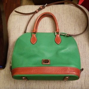 Green leather Cross body bag